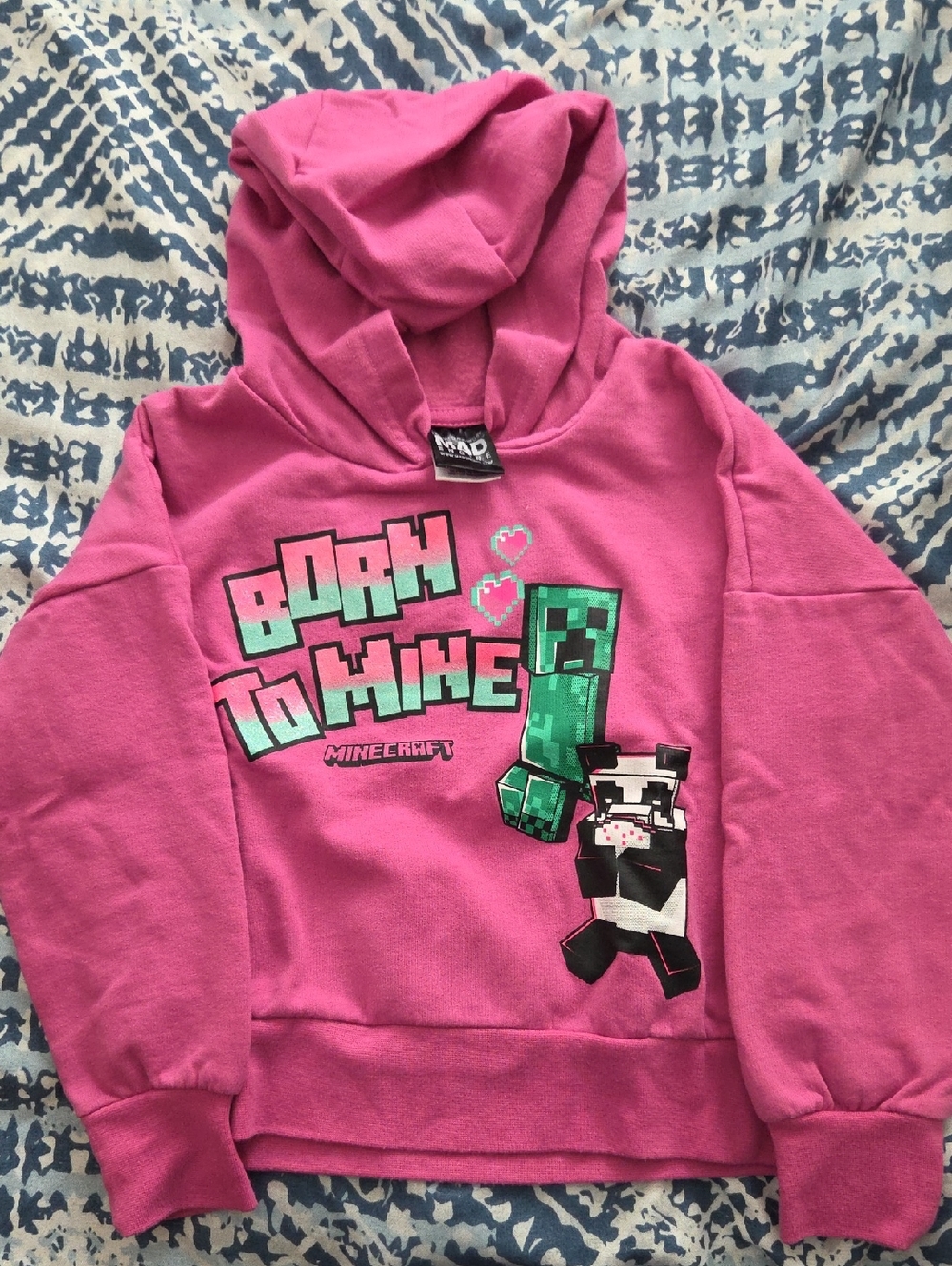 OshKosh B'gosh Pink Minecraft "Born to Mine" Hoodie